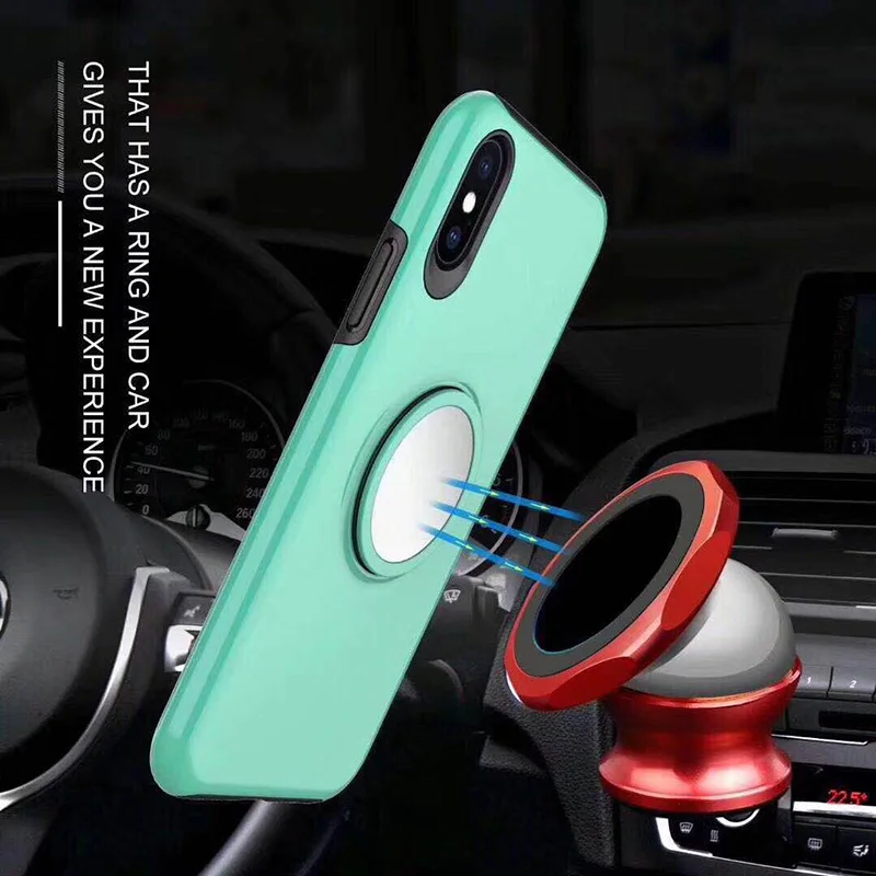 

Easterm New Candy Color 3 in 1 Magnet 8 Case Cell Phone Shell For iPhone 6 6s 7 8 Plus X XR XS Max With Phone Holder Function