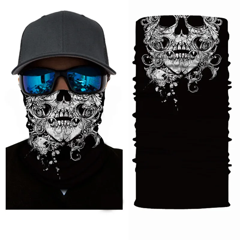 Бесшовная Балаклава с изображением черепа, скелета, Джокера, клоуна, мотоциклетная маска для шеи, шарф для лица, велосипедная, Охотничья бандана, повязка на голову - Цвет: 007