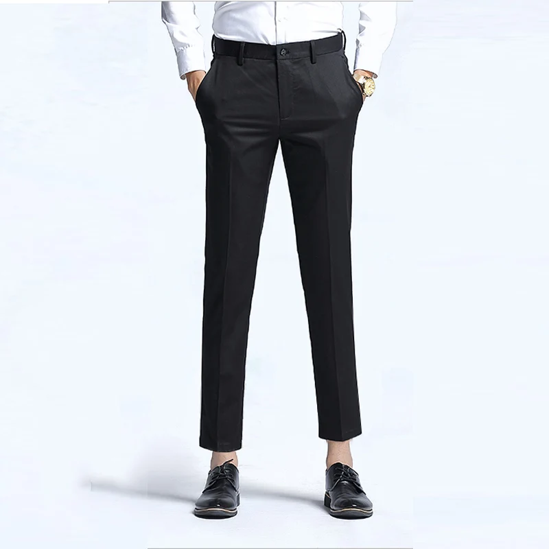 

2019 New Men'S Three-Color Nine Points Trousers Fashion Wild Cotton Men'S Nine Pants Hosted Party Trend Men'S Pants