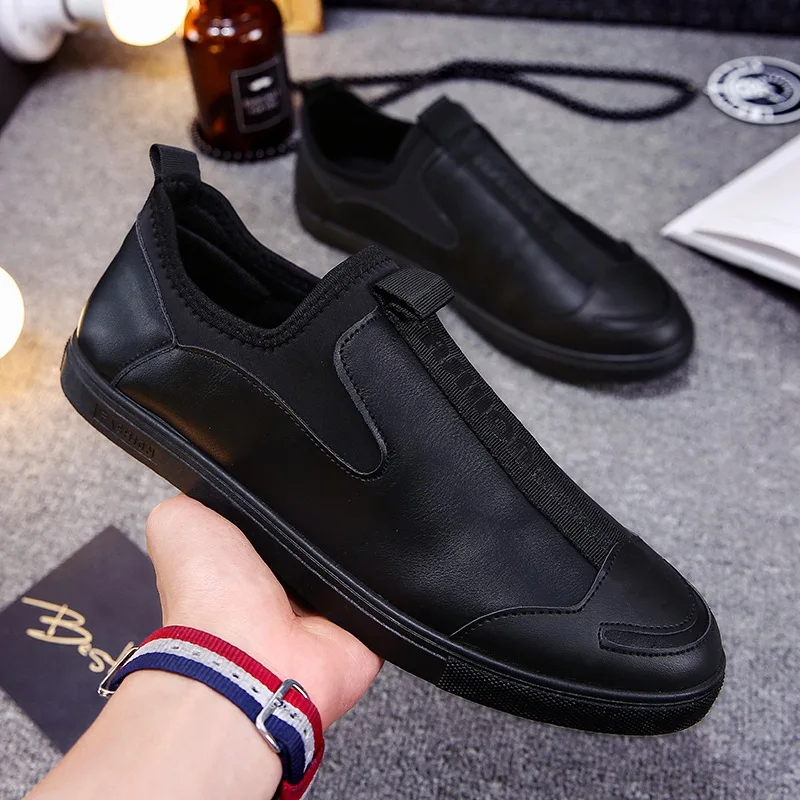 Mens Casual Shoes Breathable Slip On Sneakers Leather Loafers Moccasins ...