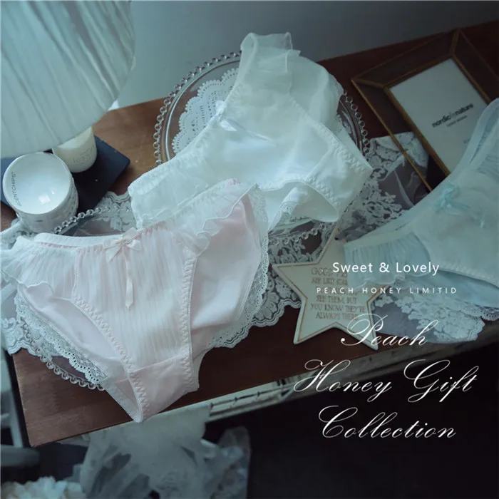 Girls confortabe feel top quality cotton leaves underwear 3 color