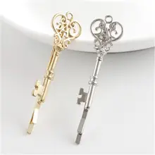 Ключ полый металлический золотого, серебряного цвета Hairgrips Заколки для волос и булавки для Для женщин мода Hairwear аксессуары для волос