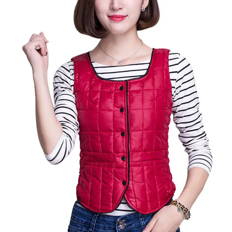 Women Down Vest Jacket Autumn Winter Ultra Light White Duck Down Vests