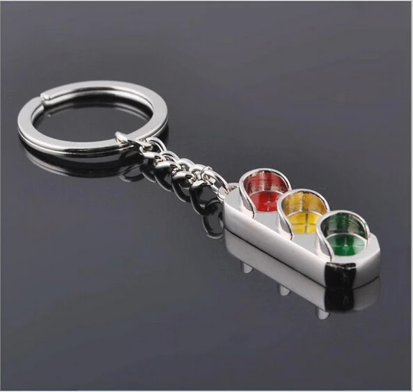 creative Traffic lights key chain keychain for keys ring holder