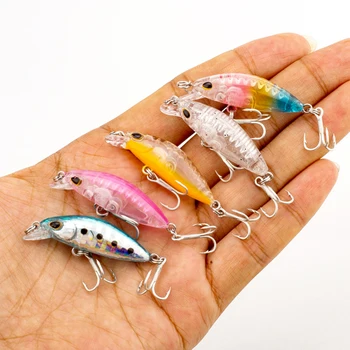 

40mm 2.3g Striped Bass Floating Minnow Lure Artificial Fish Lures Hard Bait Swim Fishing Tackle Samll Crankbait M057