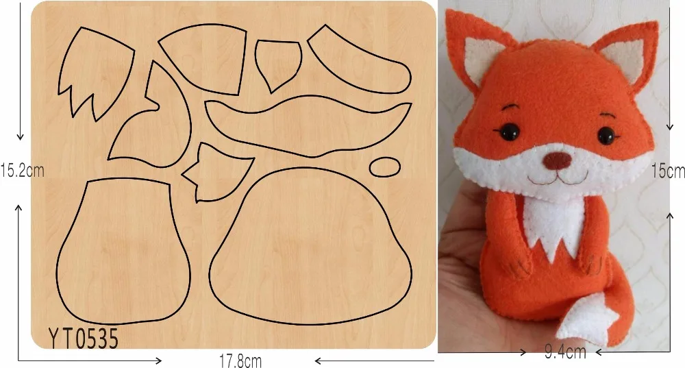 

Lovely little fox-5 DIY new wooden mould cutting dies for scrapbooking Thickness/15.8mm/YT0535