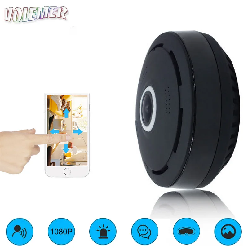 

Volemer 360 Home Security Surveillance Panoramic Camera 960P Two Way Audio Security Fisheye Surveillance Night Vision Ip Camera