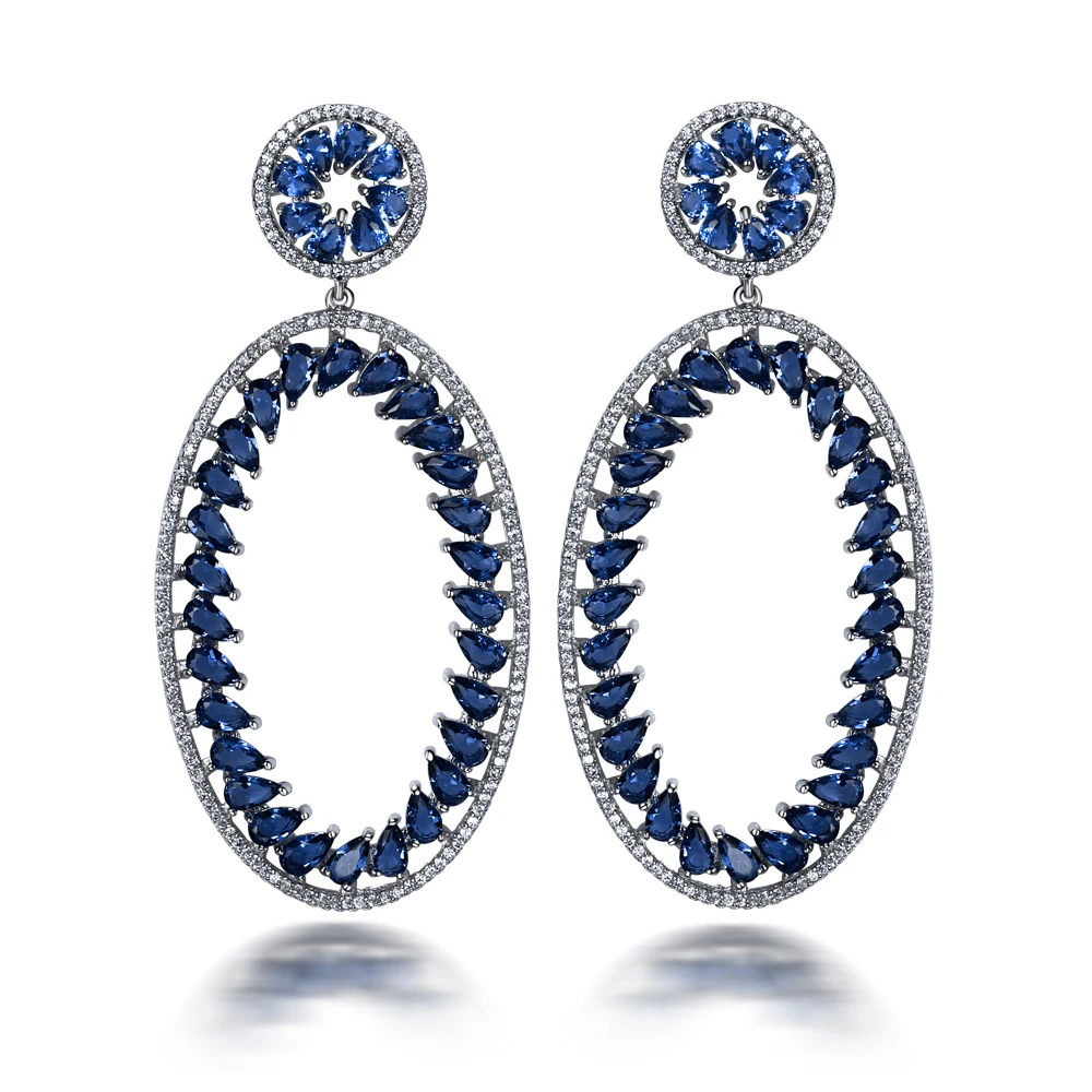 

Ethnic Style Women Big Earring Made with AAA Cubic Zirconia Higher Quality Party Earrings Allergy Free Lead Free