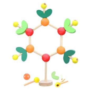 

Kids Wooden Toy Kindergarten Colorful DIY Fruit Tree Toy Baby Assembly Fruit Tree Early Education Model Building Kits brinquedos