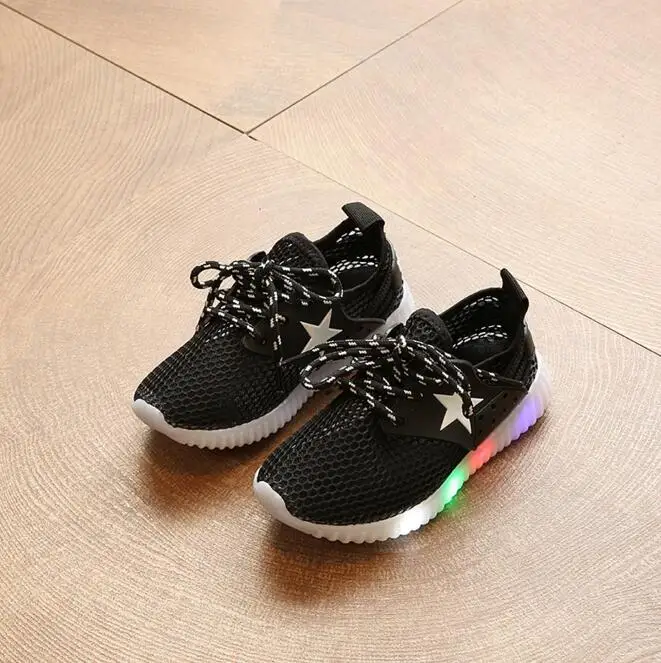 2018 European mesh cool sports LED shoes for girls boys glitter light up breathable baby toddlers cool fashion baby shoes 2018 European mesh cool sports LED shoes for girls boys glitter light up breathable baby toddlers cool fashion baby shoes