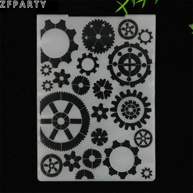 

ZFPARTY Gearwheel Plastic Embossing Folders for DIY Scrapbooking Paper Craft/Card Making Decoration Supplies