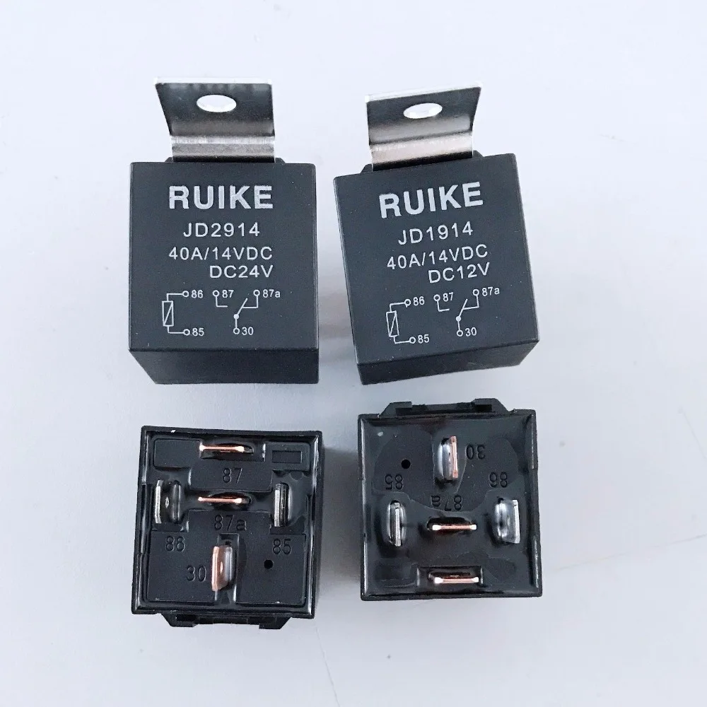 10pcs Auto Car Relay DC 12/24 Volts 40A 1NO+1NC SPDT 5 Pin-in Relays