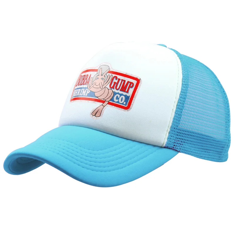 Glaedwine модная бейсбольная кепка BUBBA GUMP SHRIMP CO Truck dad hat для мужчин и женщин летняя кепка, бейсболка Forest Gump - Цвет: Небесно-голубой