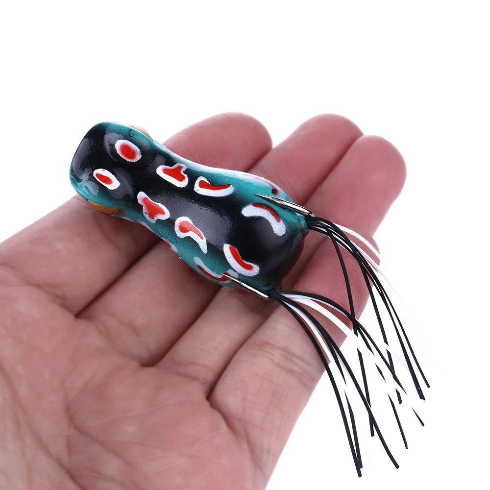 

2019 HENGJIA 1PC Soft Ray Frog 5cm/12g Fishing Lures Double Japen Hooks Isca Artificial Popper Wobbler Baits Pesca Fishing