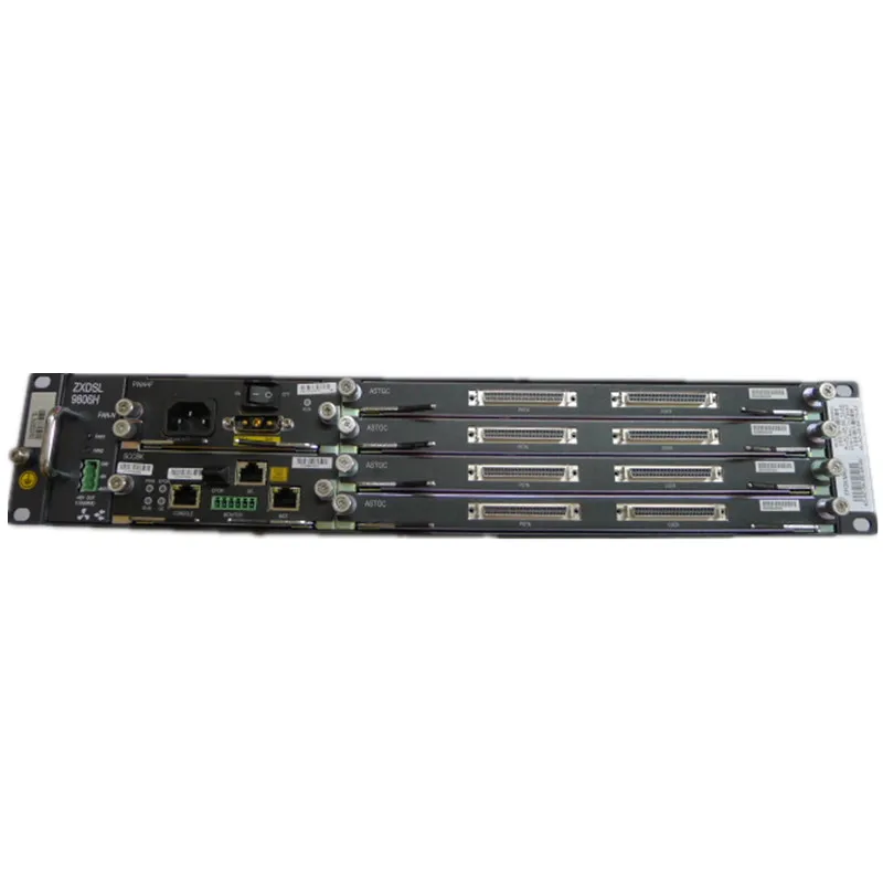 

Original Z TE ZXDSL 9806H ADSL DSLAM with 4 cards ASTGC of 32 ports 8 cables AC+DC dual power