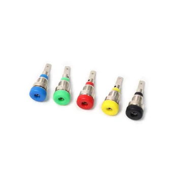 

10Pcs/Set 5 Colors Brass Welding Banana Terminal Jack Socket Panel Mount 2.8mm Insert width Screw Mounting mode Plug Connectors
