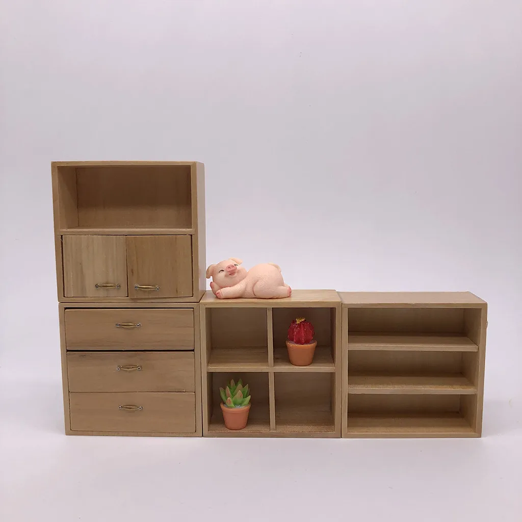 Имитация игрушечная мебель Топ миниатюрный шкафчик 1:12 мини кукольный домик шкаф милый дом мини шкаф 6,20