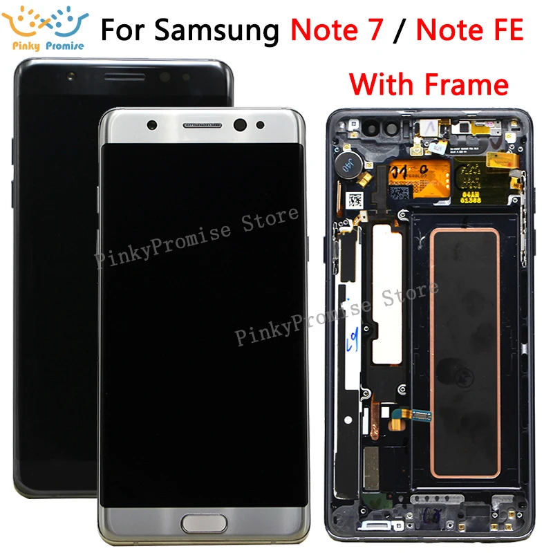 Супер AMOLED lcd для samsung Note FE lcd N935F N935F/DS дисплей сенсорный экран дигитайзер в сборе для samsung N930F Note 7 lcd