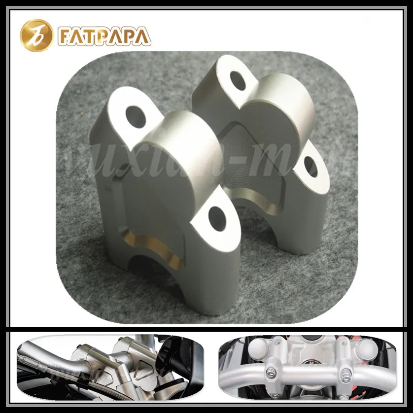 

2PCS 32mm CNC Machining Handlebar Risers Bar Clamp Extend Adapter With Bolts for BMW R1200GS R1200 GS LC ADV 2014-2017 S1000XR