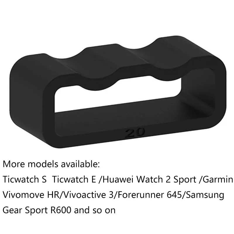 Застежка петля для часов Garmin Vivomove HR/Forerunner 645 замена музыкальной силиконовой
