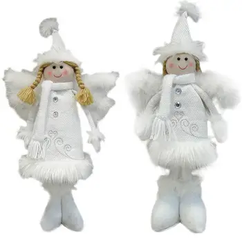 

Large Size Kawaii Christmas Angel Girl Snowman Pendant Christmas Decoration For Home Xmas Cute Doll Party Decoration Kids Gift