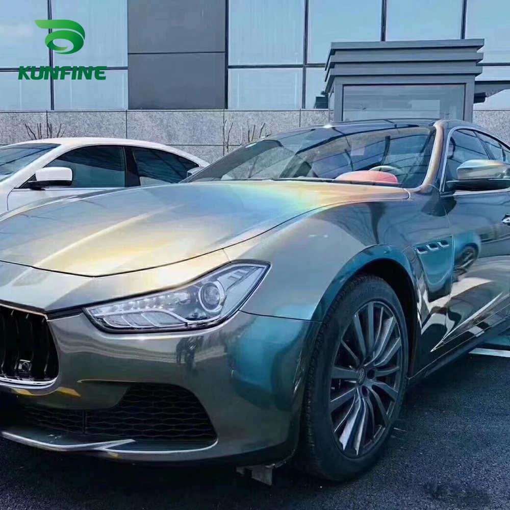 Car Styling Wrap Laser grey Car Vinyl film Body Sticker Car sticker With Air Free Bubble For Motorcycle Car Tuning Parts