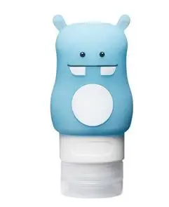 50ml Blue hippo Новая многофункциональная портативная бутылка для путешествий, мультяшная модель животных, силиконовая бутылка для детей - Цвет: 50ml Blue hippo