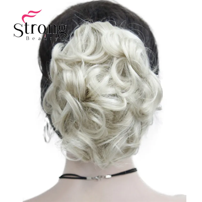 StrongBeauty, короткий конский хвост, накладные волосы, синтетические волосы, волнистые, на заколках, накладные волосы, цвет на выбор - Цвет: 122