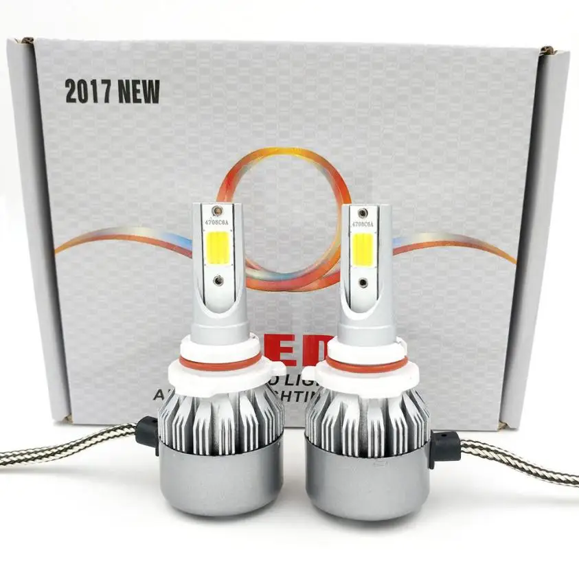 Горячая Распродажа 72 Вт 9005 7600LM светодио дный LED 360 градусов фар Conversion Kit автомобиль луч лампы дальнего К 6000 К Прямая
