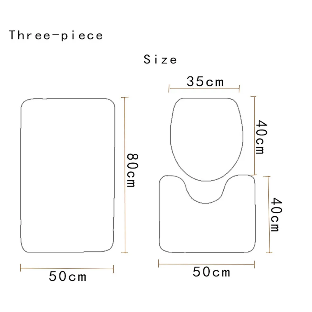 Wc, сиденье для унитаза, крышка для унитаза, аксессуары для унитаза, 3 шт., нескользящий коврик для ванной, ванная комната, кухонный ковер, коврики, Декор, туалетная крышка для унитаза