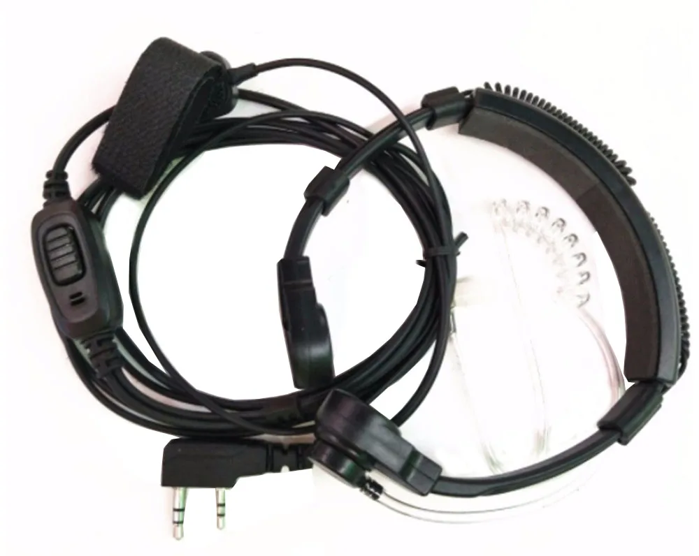 2 pin двойной PTT горло MIC Тайное Акустическая трубка Динамик гарнитура для Kenwood Baofeng888S UV5R Wouxun J58