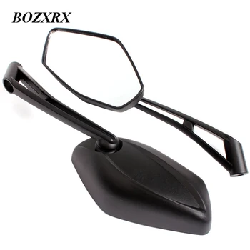 

BOZXRX 2pcs Motorcycle Mirrors Indicator Rear View Side Mirror Racing 8mm 10mm Motocross Back Side Mirror Aluminum alloy