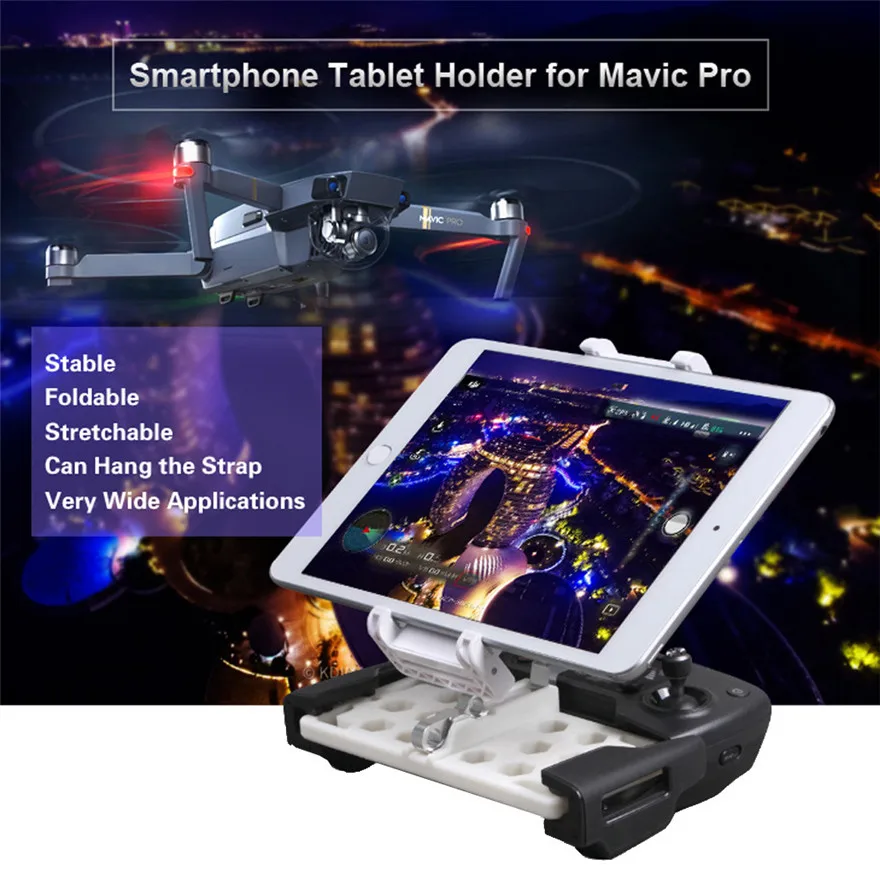 

High Quality Remote Control Phone Flat Bracket 4-12 Inch Holder Parts for DJI Mavic Pro Drone Toys Wholesale Free Shipping