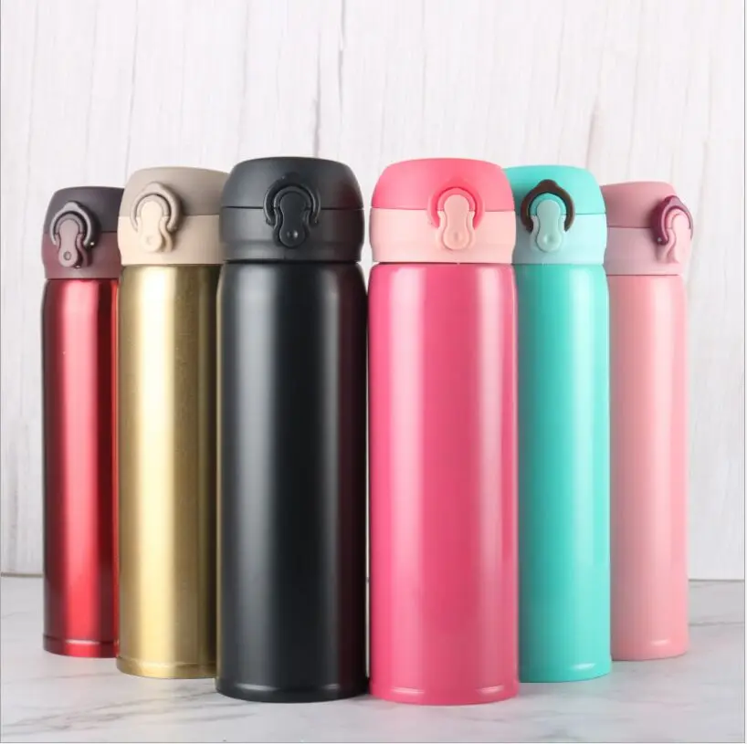 Best Stainless Steel Double Wall Thermal Cup Travel Mug Water Thermos Bottle Vacuum Cup School Home Tea Coffee Drink Bottle