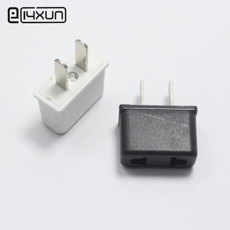 

1pcs JHD-9621 American to European Outlet Plug Adapter ,USA Converter AC Power Plugs Connector White black