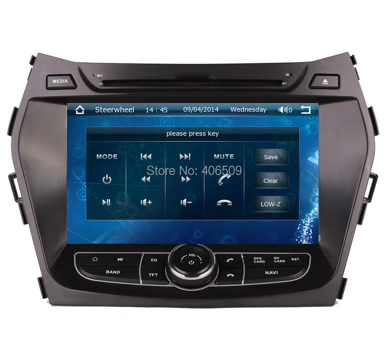 2Din Автомагнитола автомобильный dvd плеер gps навигация для hyundai IX45 Santa Fe 2013 с радио BT
