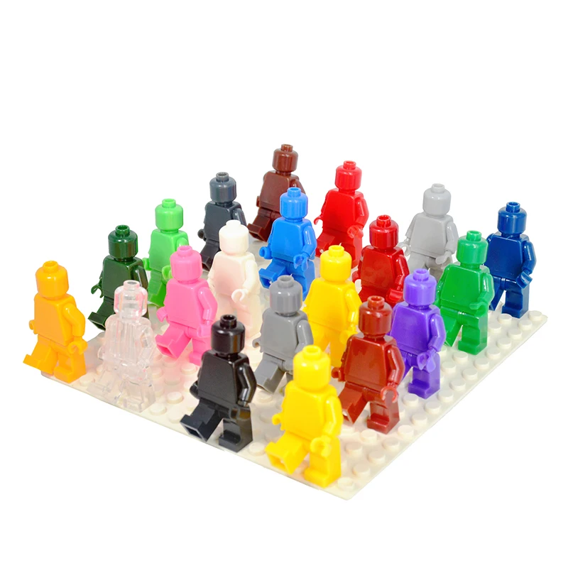 Hot blank People mini figures Different Colors Building Blocks Toys 6pcs/lot!! 