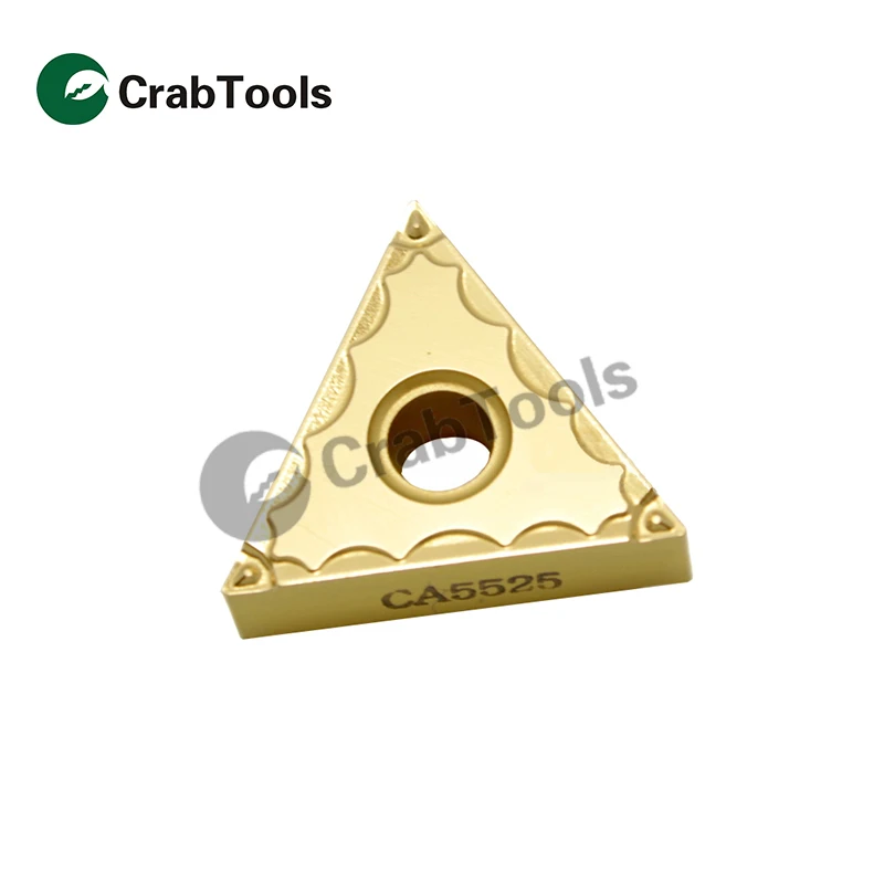 Crab Tools KYOCERA 10PC TNMG160404GP CA5525 Metal Turning Lathe Tools Turning Cutter Carbide Insert CNC Tool Tip Machine