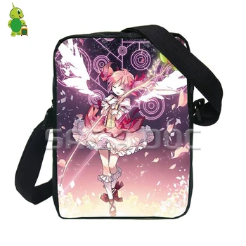 

Anime Puella Magi Madoka Magica Shoulder Bag Women Men Small Handbag Purses Phone Bag Boys Girls Crossbody Bag Kids Book Bags