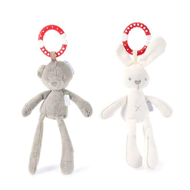 Baby Infant Rattles Hanging Soft Plush Animal Stroller Bell Play Toys Doll Rabbit Bear