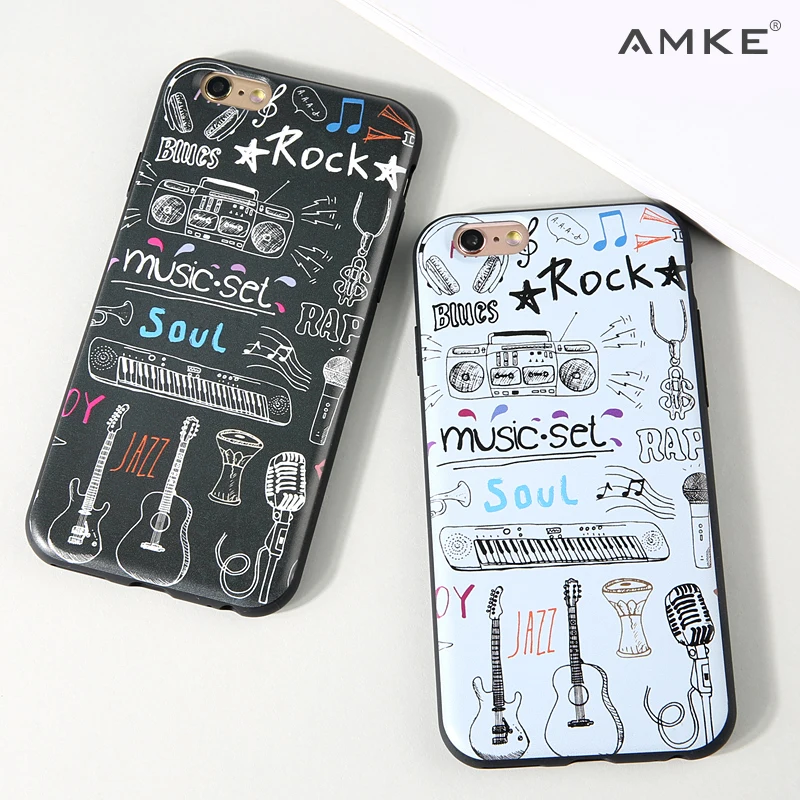 AMKE мобильный телефон Ультратонкий ТПУ case для iphone 6/6 s/6 плюс/6 s plus с rock феи шаблон