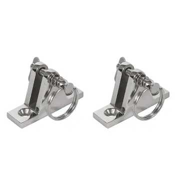 

316 Stainless Steel bimini top hardware Marine Part Depot Top Stainless Steel 90 degree Chrome Deck Hinge with Pin and Ring