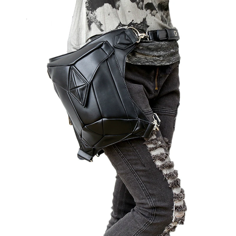 

Fashion Vintage Mujer Bags Steampunk Thigh Motor Leg Outlaw Pack Thigh Holster Protected Purse Shoulder Purse Leather Women Bag