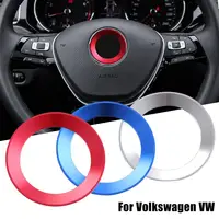 wheel center Metal Car Steering Wheel Center Decor Ring  for Volkswagen Jetta A6 Passat B7 B9 (1)