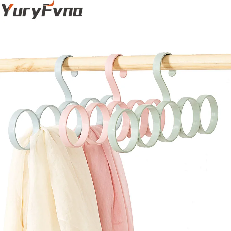 Buy YuryFvna Durable PP Plastic Scarf Hanger 5 Loops No Snag Scarf Hanger Tie