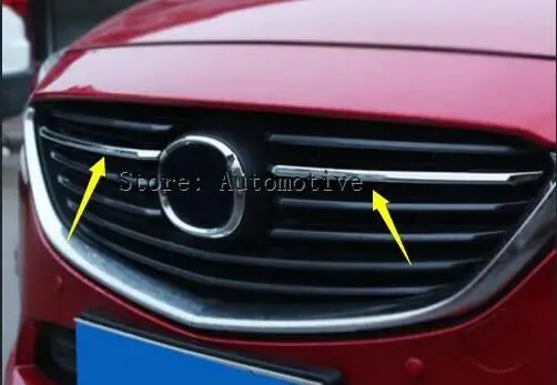 Для Mazda 6 Atenza Gj Хромированная передняя Центральная решетка гриль крышка отделка полосы радиатора литьевая гарнитура украшения