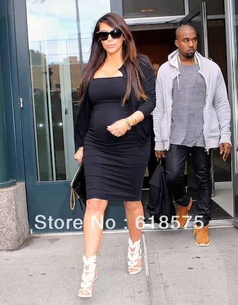 Plus Size Kim Kardashian Sheath Jersey Black Evening Plus Size Kim Kardashian Sheath Jersey Black Evening Dresses For Pregnant Women