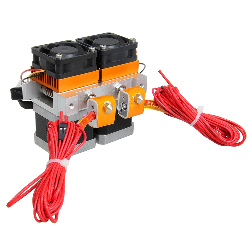 0 3 мм сопло двойной головки MK8 экструдер для Reprap 3D принтера 1 75 нити|nozzle extruder|extruder for