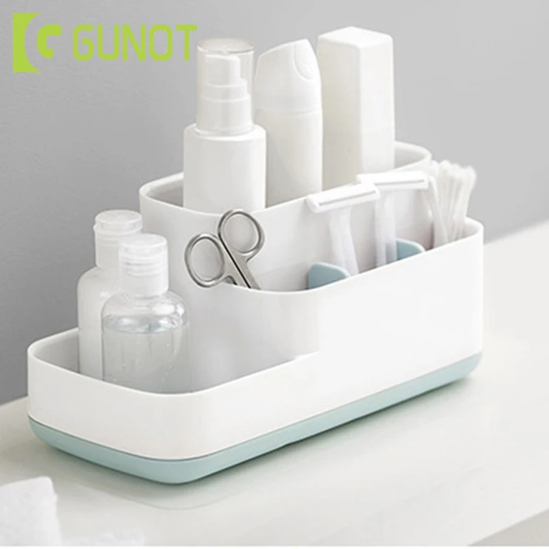 

GUNOT Bathroom Organizer Box Partition Storage Box Cosmetic Organizer Large Capacity Makeup Display Case Bathroom Accessories