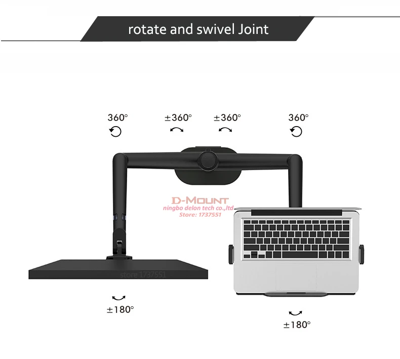 15cm de Espessura Alumínio Multifunction Ergonomia Mesa Portátil Suporte 32 Monitor Desktop Computador Coluna Pólo Ol-3l-tk 10 -17 - Image 3